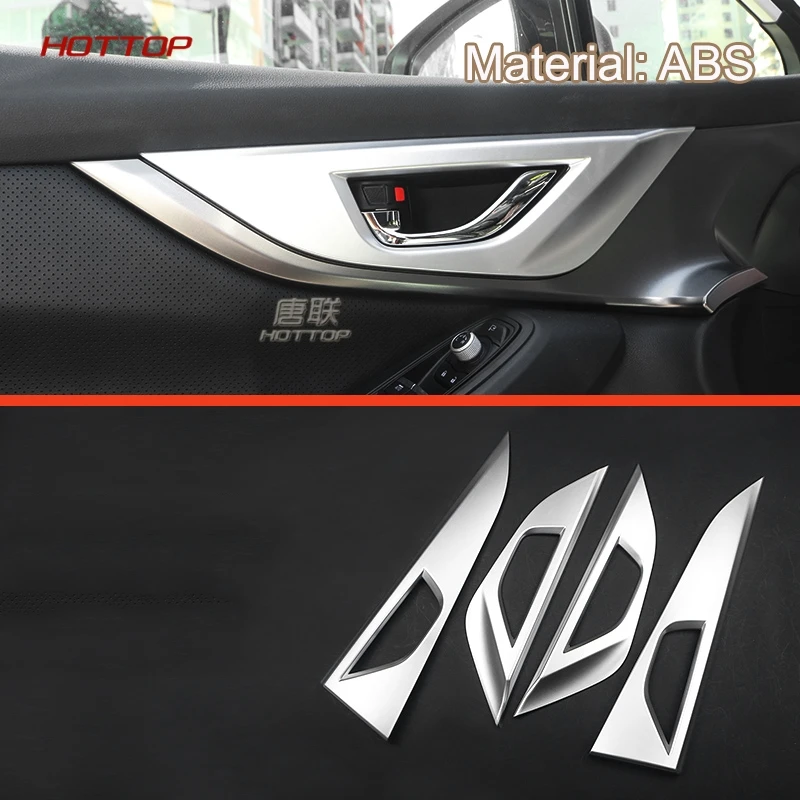 Для Subaru XV Impreza 5 двери 2012 Авто ABS Матовая Внутренняя дверь внутренняя ручка блестки крышка планки украшения 4 шт - Цвет: ABS for18XV bowl 4pc