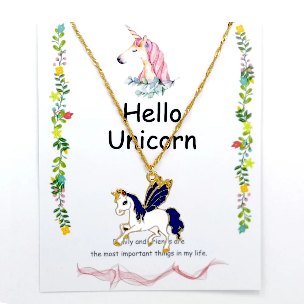 25 видов ожерелий для девочек кулон в виде карты единорога женская подвеска