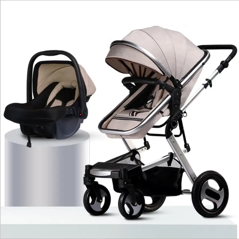Темно-синий IIILOVEBABY/Детская Коляска 2 в 1, детская коляска, легкий складной ремень для переноски, сиденье для лежа, популярная детская коляска на четырех колесах для мамы - Цвет: Темно-синий