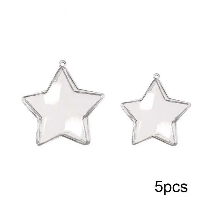 5 шт. прозрачная пластиковая пятиконечная звезда коробка конфет Свадьба сувениры свадебные сувенирные коробки свадьба украшение подарок Упаковка конфет коробка