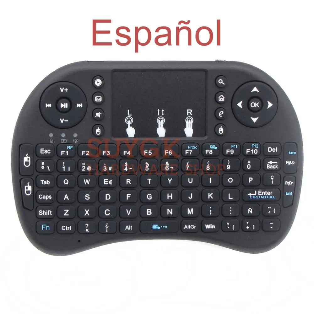 Spanish layout Raspberry PI 4 Модель B мини беспроводная клавиатура 2,4G сенсорный коврик Fly Air mouse из Raspberry PI 3 Model B+ plus Banana pi orange PI - Цвет: Spanish layout