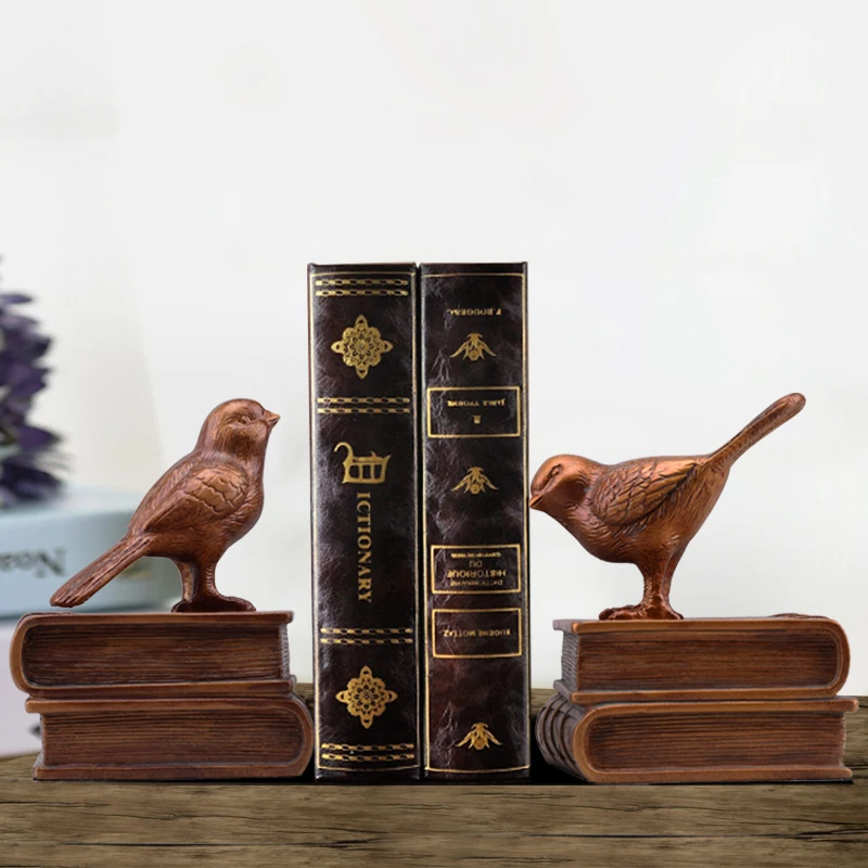 Книжный шкаф с изображением птиц книжный декоративная книжка США модель комнаты