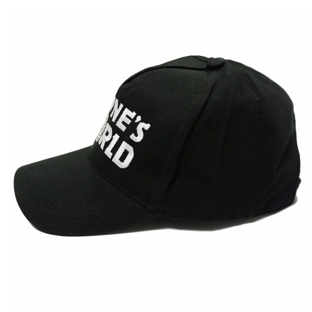XCOSER Уэйн мир черный вышитые бейсбол кепки косплэй костюм с головным убором