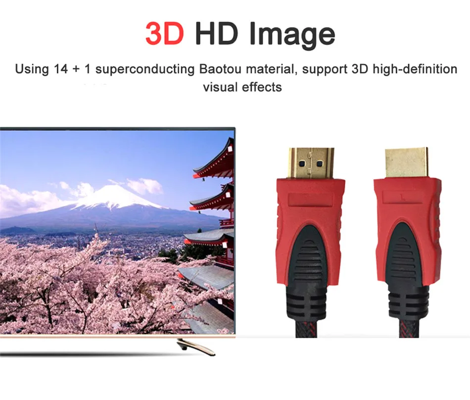 Waterlowrie 1 5 м кабель HDMI Мужчина аудио видео aux 3D HD 1080 P для SONY PS4|hdmi cable|cable hdmicable hdmi male |