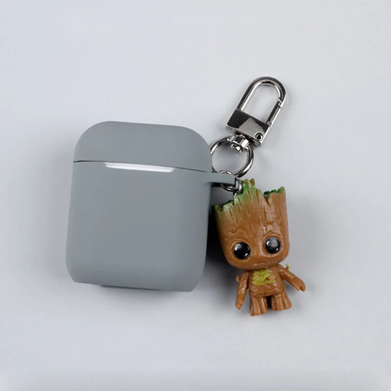 Мультфильм милый декоративный силикон чехол для Apple Airpods Air стручки интимные аксессуары Защитная крышка Bluetooth наушники кольцо ключей