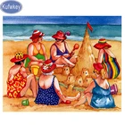Вышивка бисером, Пляжная летняя алмазная живопись Толстая Леди, вышивка крестиком, стразы, мозаика ручной работы, алмазная живопись, украшение