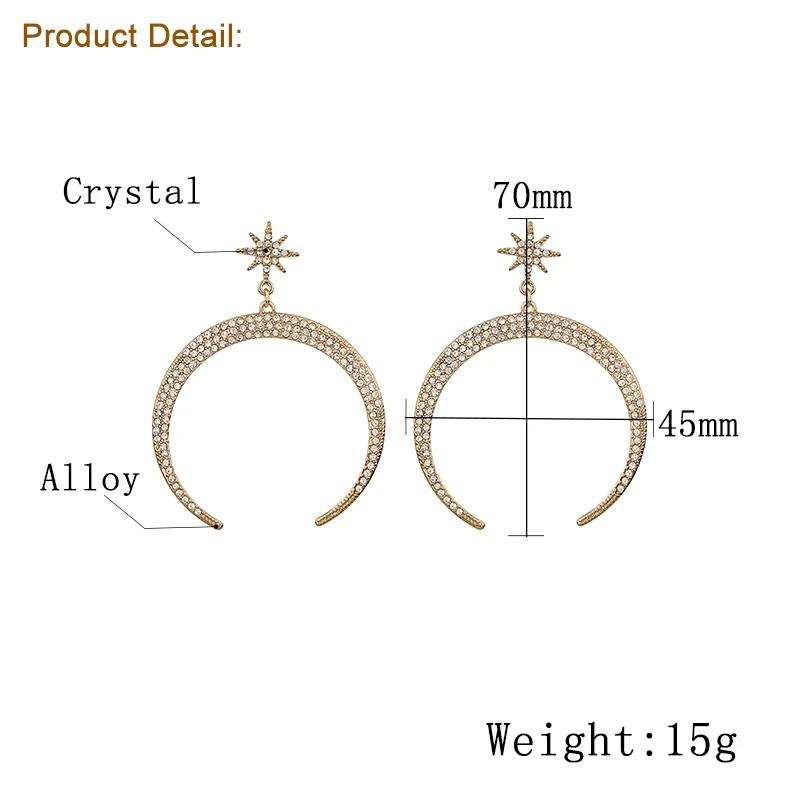 Женские винтажные серьги подвески Junlead золотистые и металлические Крупные