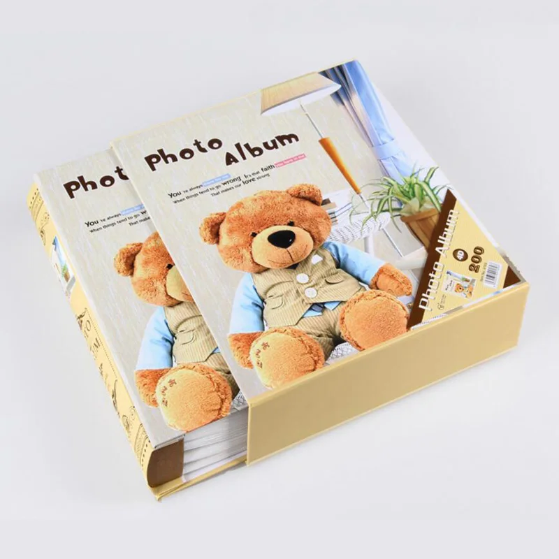 Фотоальбом Casegrace Teddy Bear фотоальбом Inter-leaf 200 листов фотографии 6 дюймов для детей с