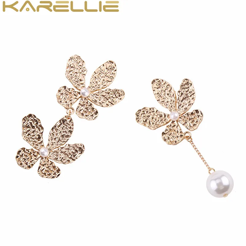 Karellie 2018 Металл Имитация жемчуга Бусины серьги Femme свадебное себе мотаться