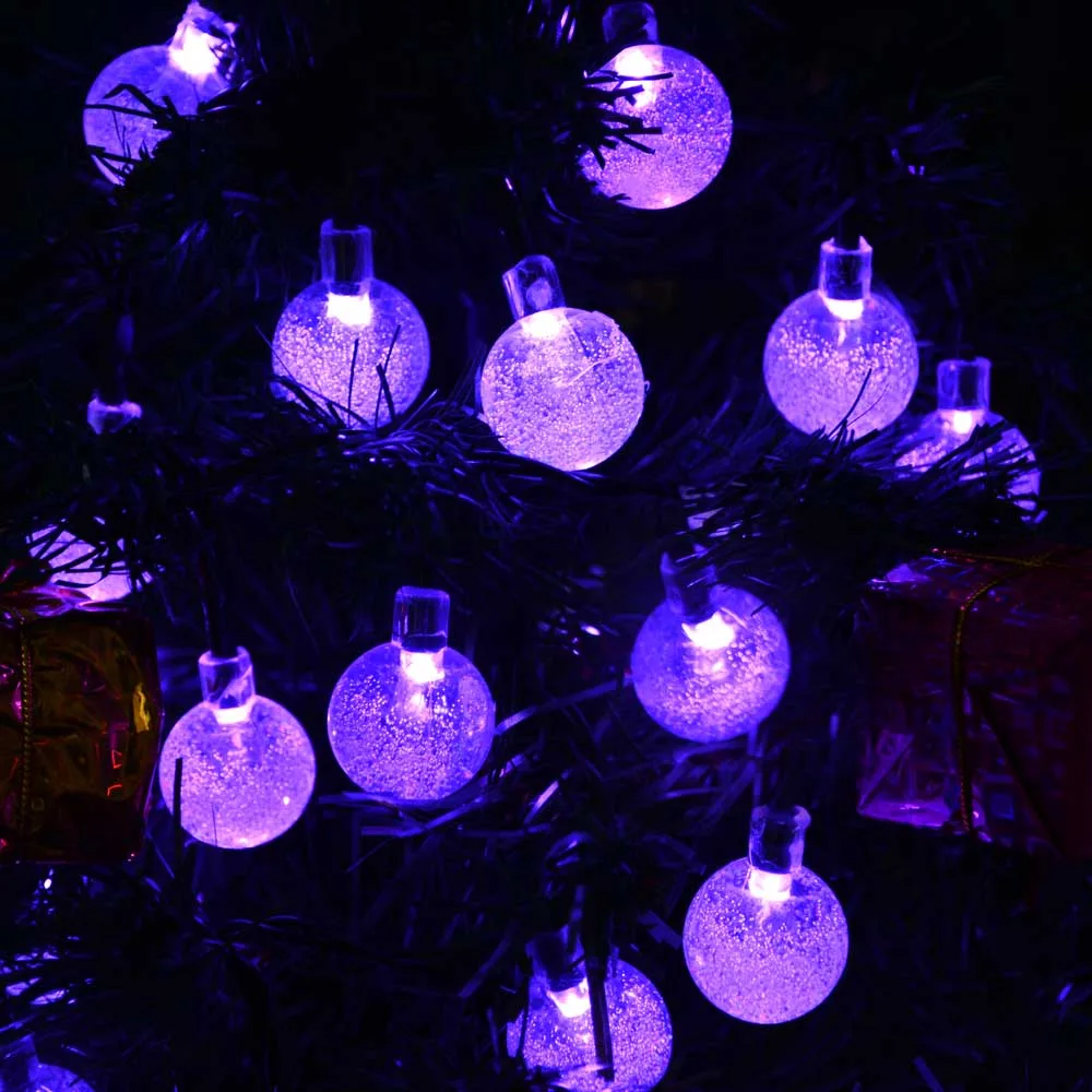 Лампы на солнечных батареях 7.5 м 30 светодиодов хрустальный шар Luz