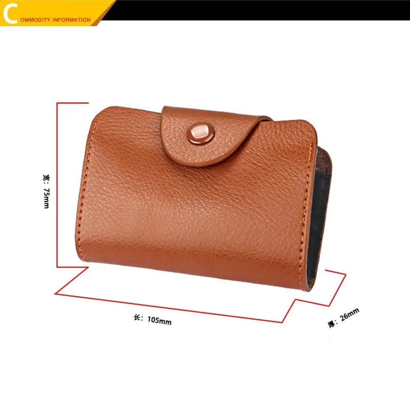 

Simple Fashion popular Organ ID Card Holders Leather Candy Color Korean men women large capacity Card Holders wx149