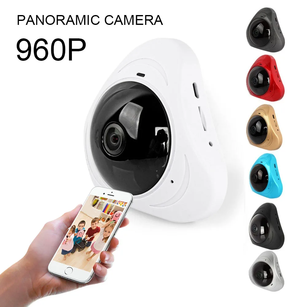 IP-камера рыбий глаз с углом обзора 360 градусов беспроводная панорамная HD-камера