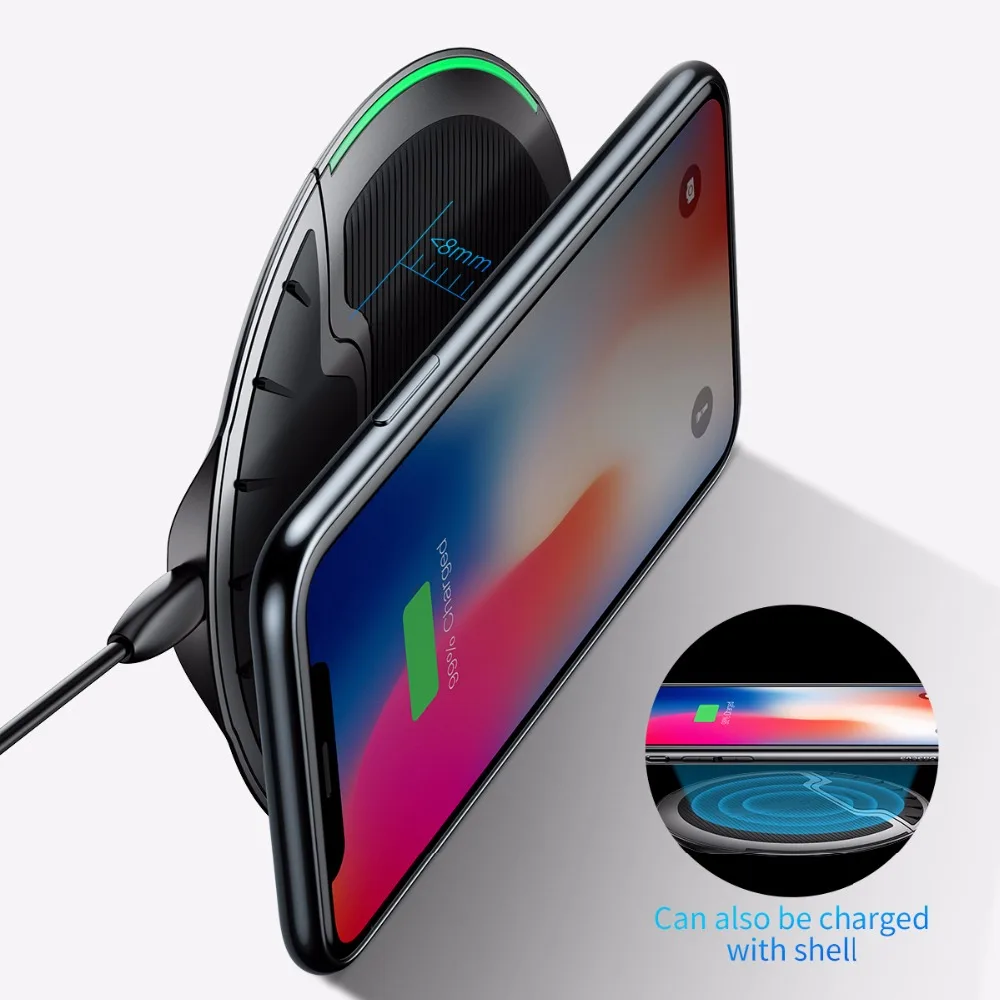 Складное Qi Беспроводное зарядное устройство для iPhone 8/X многофункциональная быстрая Беспроводная зарядка для samsung S9/S9+/S8 huawei P20 Pro
