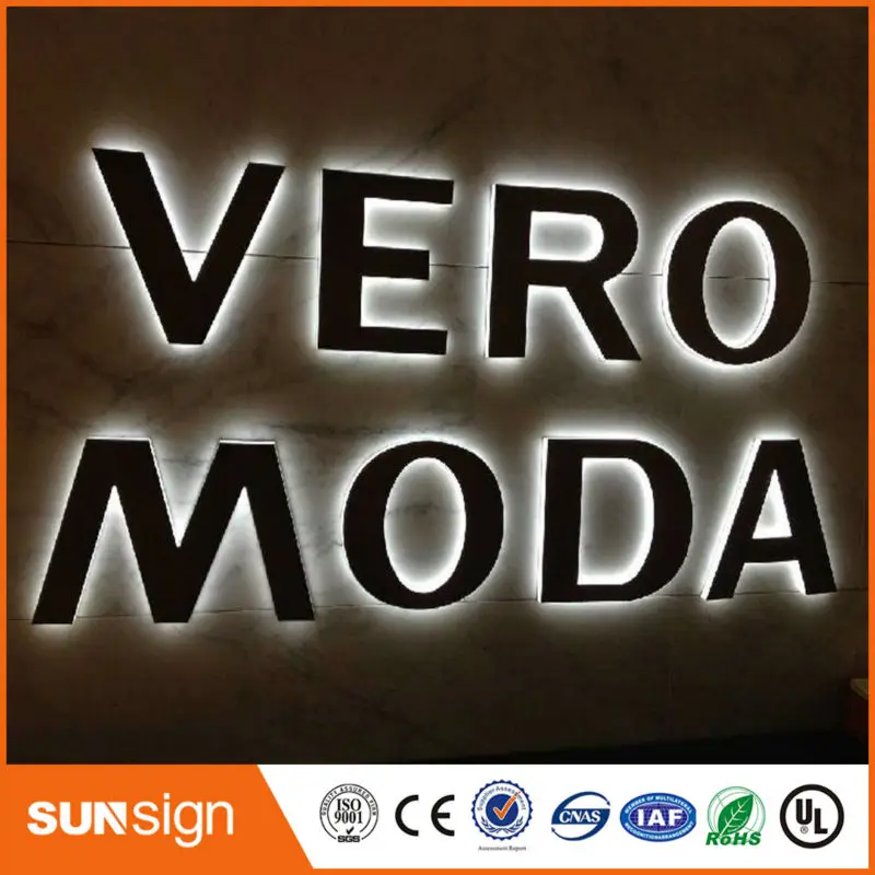 Зеркальная/полированная подсветка Букв из нержавеющей стали | Электронные