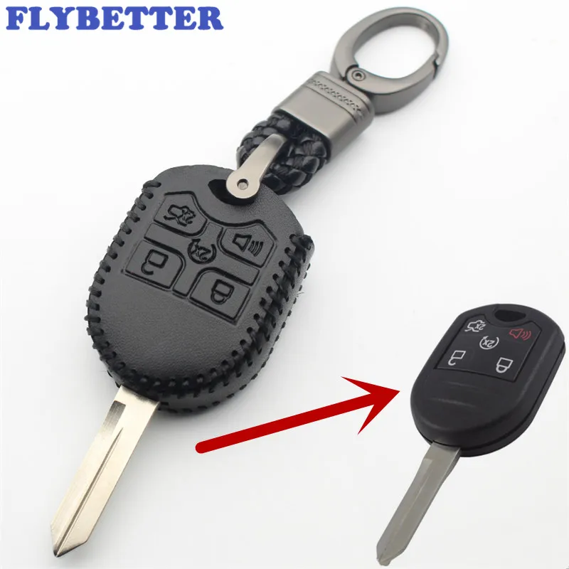 FLYBETTER чехол для брелка из натуральной кожи с 5 кнопками и дистанционным