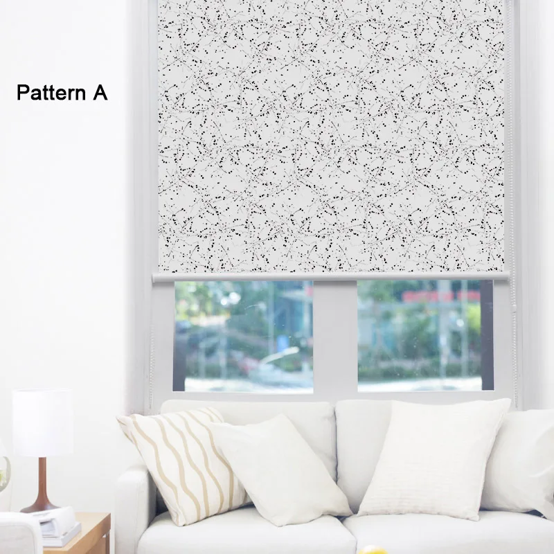 Pattern A CASAYA, пасторальный стиль, рулонные шторы с геометрическим рисунком, затемненные шторы, шторы, Индивидуальный размер - Цвет: Pattern A