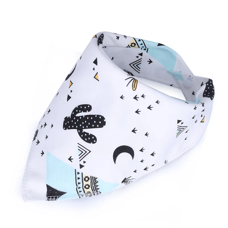 6pcs/lot Cartoon baby Bibs Cotton Bandana Newborn Soft Scarf Animal Burp Cloths Triangle for kids girl boy adjustable Baberos | Детская