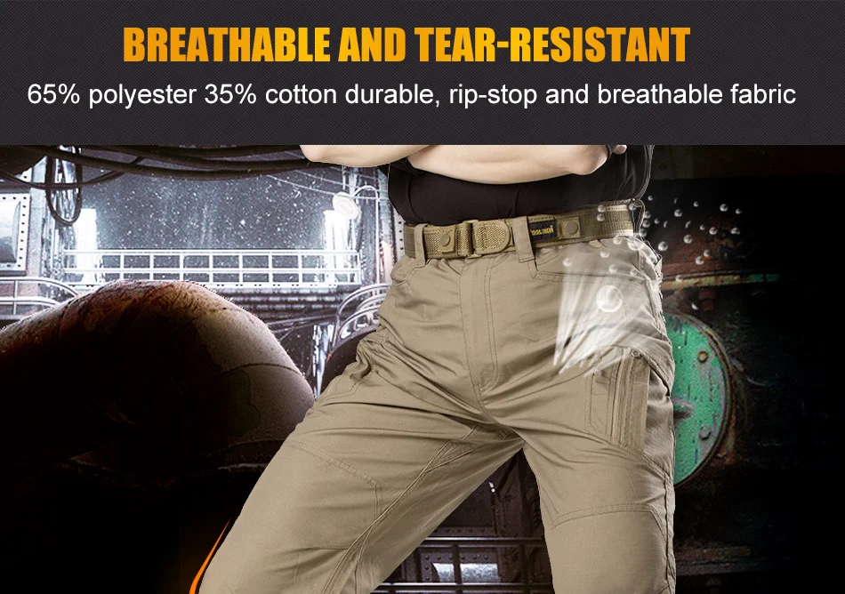 FREE SOLDIER outdoor sport camping tactical military men's pant combat breathable multi pocket pant for hiking water repellent
