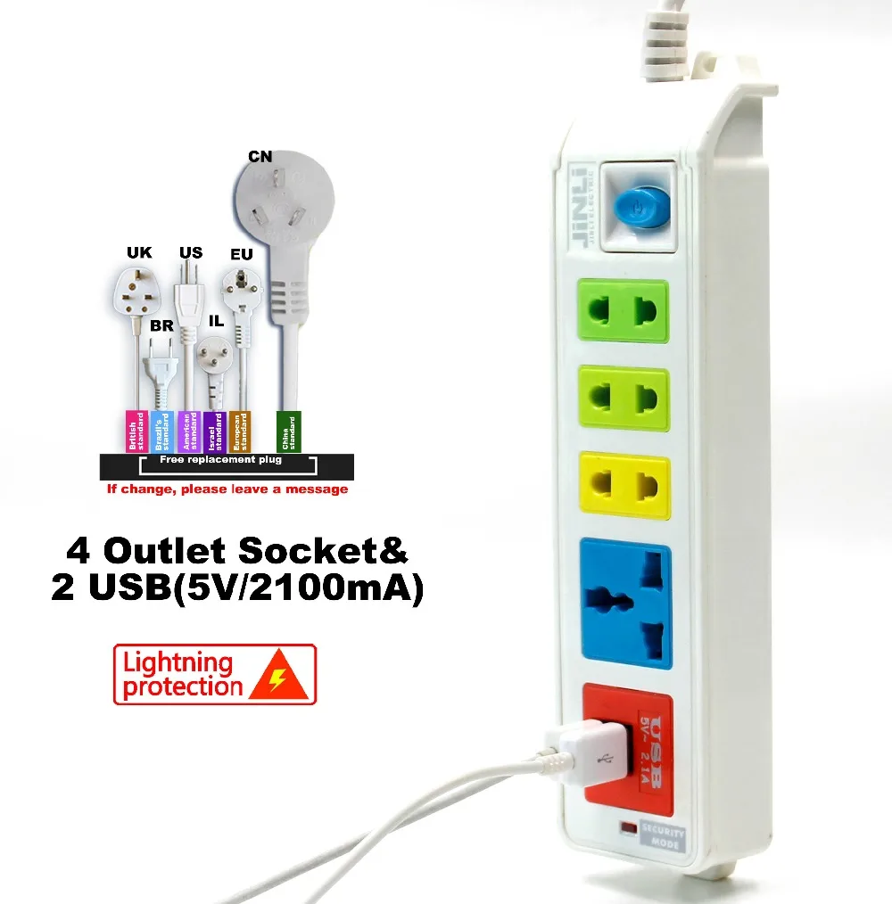 4 розетки и 2 USB разъема с AU EU UK US|us socket|socket with usbsocket power |
