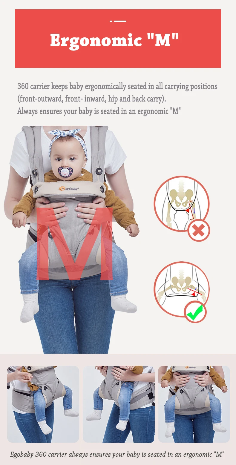 Egobababy omni 360 Многофункциональный дышащий рюкзак-кенгуру для малышей
