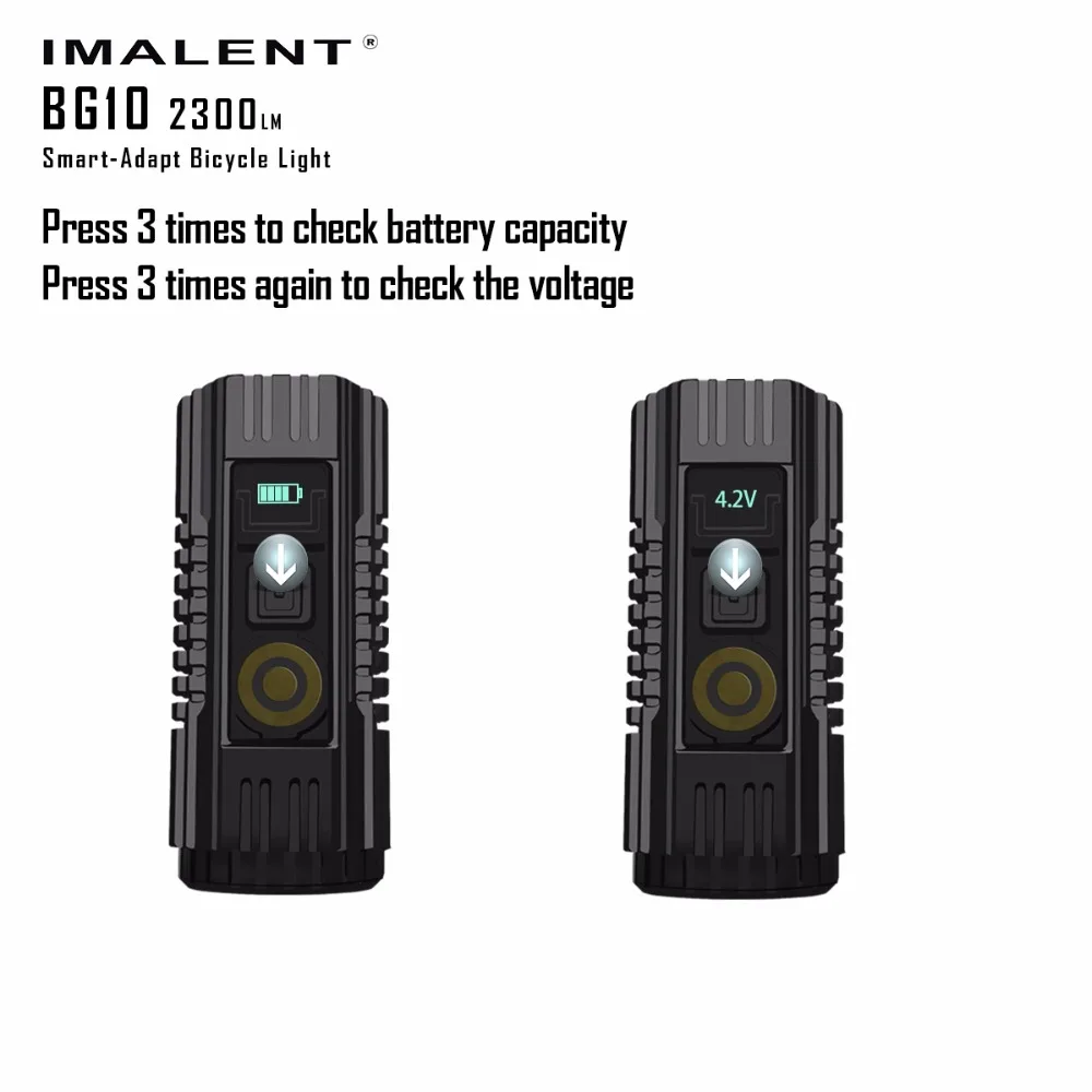IMALENT BG10 велосипедный фонарь XHP50 светодиодный Макс 2300 люмен O экран Магнитная