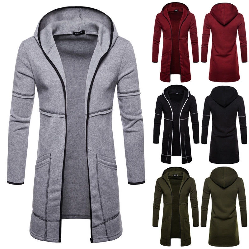 New Men's Stylish Slim Fit Casual Smart Cardigan Spliced Jacket Coat