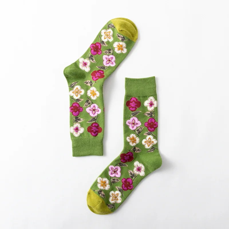 50187 Moda sockmark/мужские Носки с рисунком собаки осьминога, цветов, растений, Kawaii, забавные счастливые носки, повседневные женские хлопковые чулки, для катания на коньках, Harajuku - Цвет: 50187