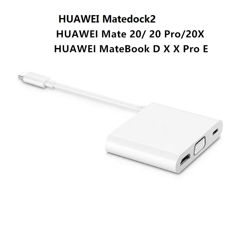 100% Оригинальная док станция MateDock 2 для HUAWEI Mate 20/ 20 Pro/20X MateBook D X Pro E конвертер Type C