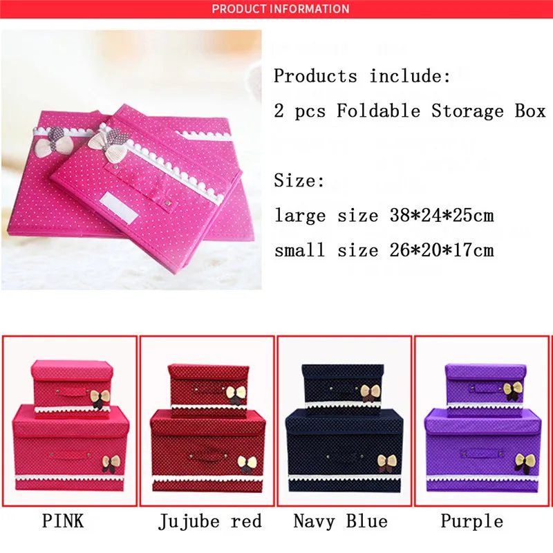 2 шт. многофункциональная складная коробка для хранения одежды шкаф бюстгальтер