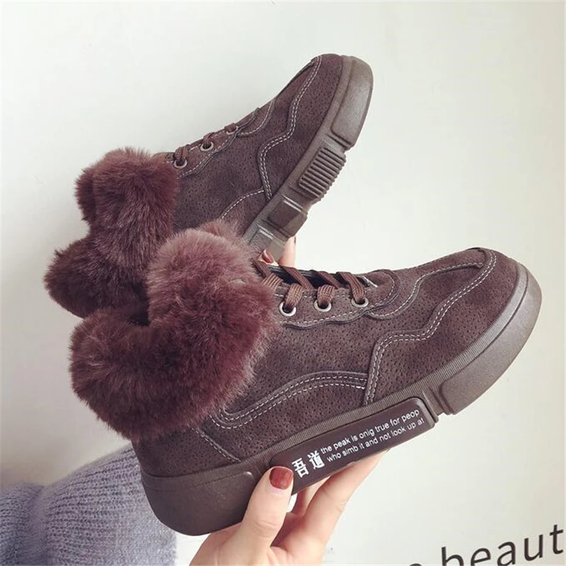 2019 новая зимняя обувь женские кроссовки с мехом на шнуровке толстая Хлопковая