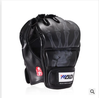 Новые перчатки для ММА Grappling полиуретановые боксерские черные/белые W8861 bagging | Отзывы и видеообзор -32662093215