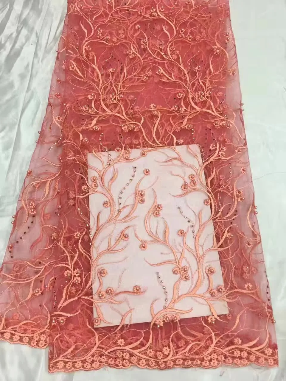 Бесплатная Доставка Вышитые Тюль Кружева Французский Чистая Кружевной Ткани Для