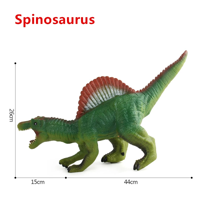 Spinosaurus Большие звучащие игрушки динозавров мягкие резиновые наполнения чучела животные тираннозавр динозавр модель моющийся дракон игрушка подарок для мальчиков - Цвет: Spinosaurus