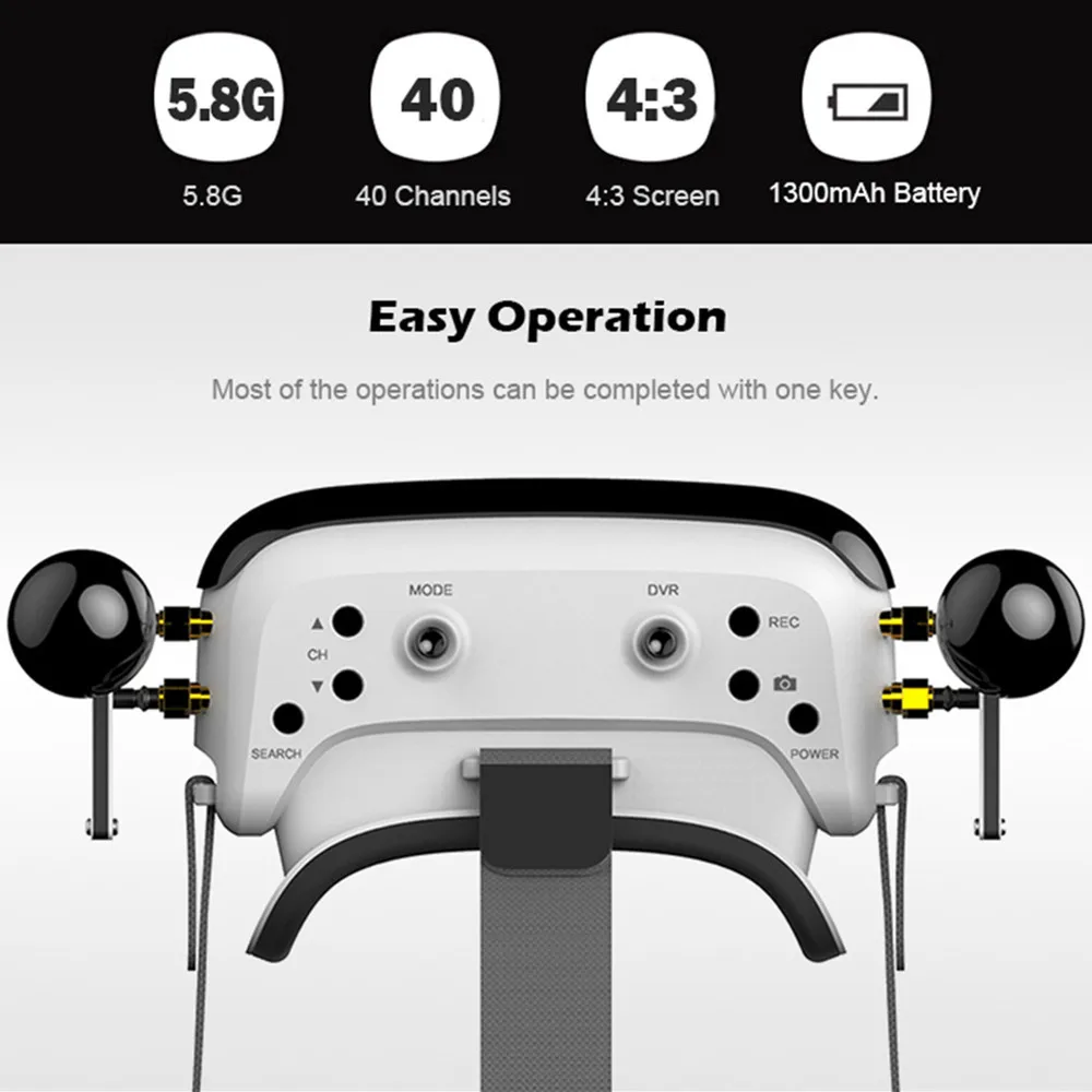 В наличии TOPSKY Prime1 FPV очки HD 4:3 экран 40CH 5 8G встроенный аккумулятор двойные модули