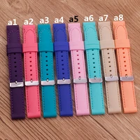watch accessories 16mm pin buckle women silicone strap for children wear applicable to various brands