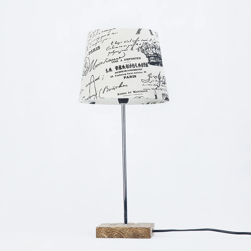 Евро Стиль E14 Светодиодная Лампа Настольная Ночной Свет Деревянное Основание для