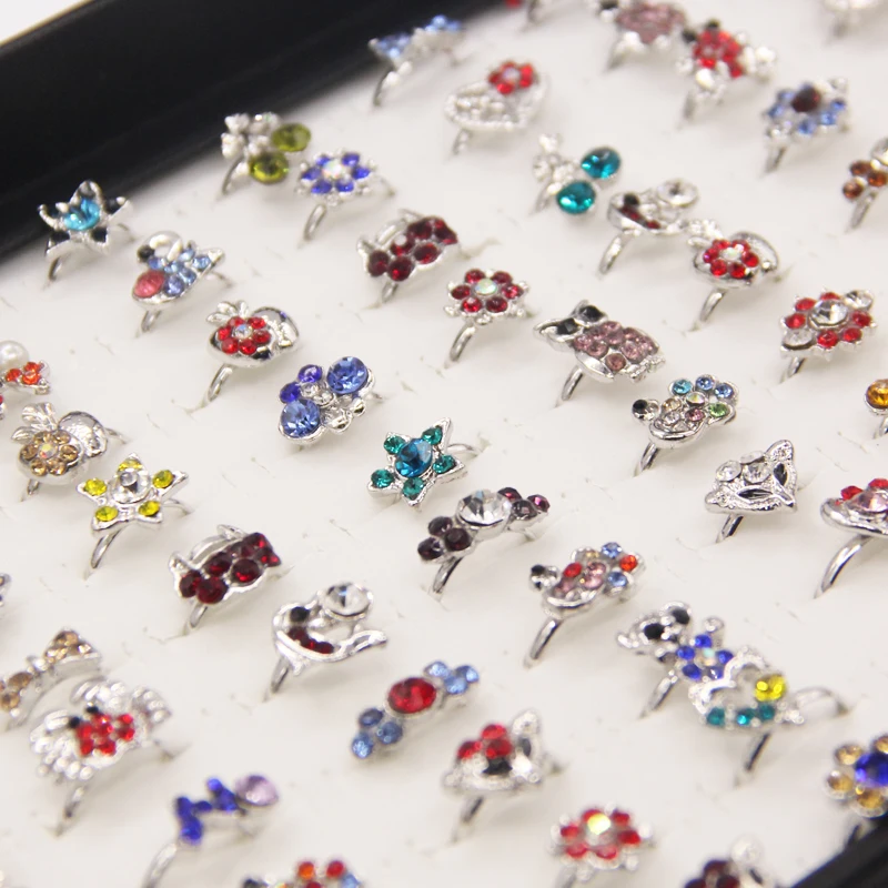 Оптовые смешанные 30 шт. бижутерии много смешанных кристаллов Детские Дети