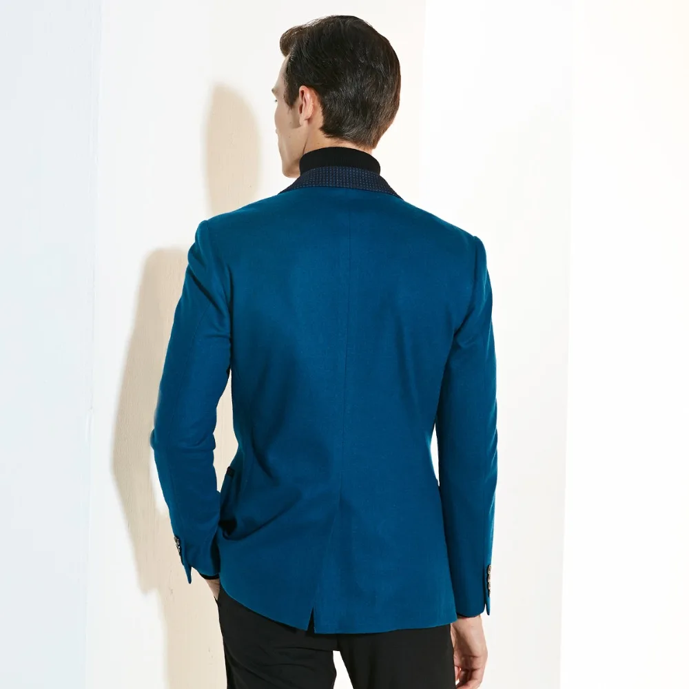 89% wool blazer men singe breasted smart casual full sleeve men clothes 2018 autumn new arrivals blue fashion suits jacket plus