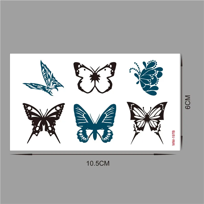 Новый стиль хна для татуировки Поддельные тату флеш-тату временные стикеры