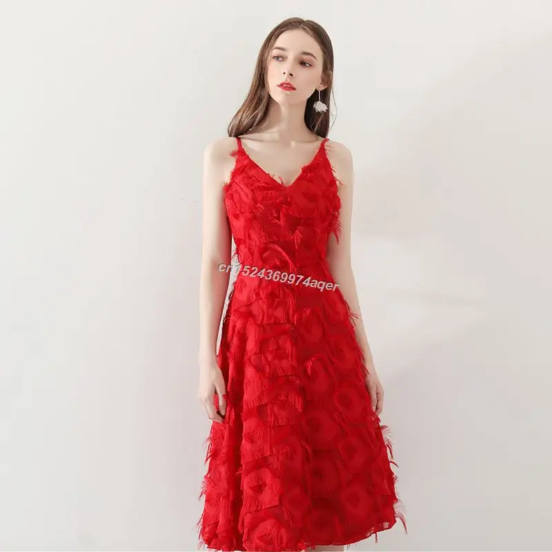 Вышитые жемчужные длинное вечернее платье Банкетный для выступления высокого