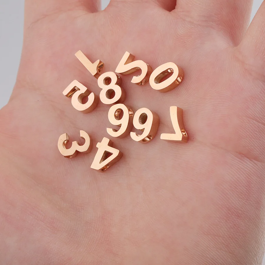 100% из нержавеющей стали номер бисера Шарм для браслета ожерелье металлический