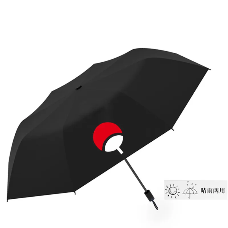 Style 1 Аниме Наруто Зонт тройной складной зонтик Детский мультфильм Ветрозащитный Складной Солнце Дождь - Цвет: Style 1