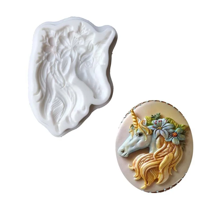 Luyou DIY Единорог силиконовая форма для кекса украшения Fondant Mold 3D инструменты торта