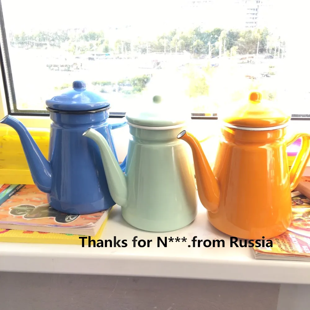Чайник эмалированный, чайный горшок для воды, Винтажный домашний декор