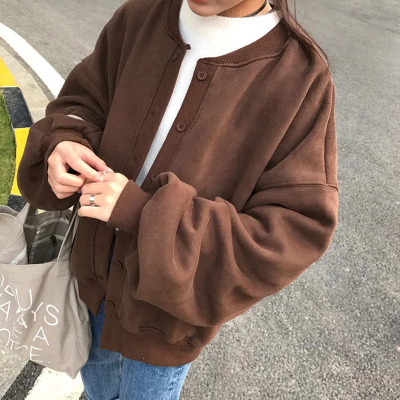 Новые модные женские осенние кардиганы Harajuku свободные с длинными рукавами