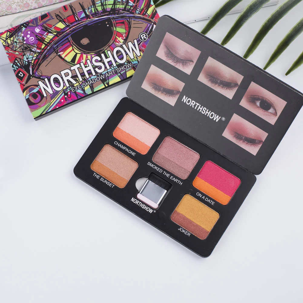 Яркая белая палитра теней для век водостойкая блестящая Дымчатая косметика| |