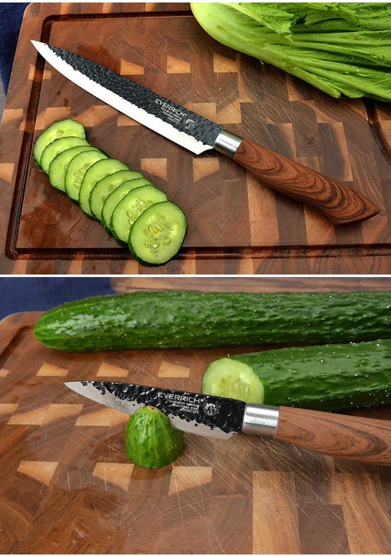 SHUOJI, лучший набор кухонных ножей, 6 шт., кованый кухонный нож с ножницами и керамическим Овощечистка, нож для накири, нож для очистки овощей, Подарочный чехол