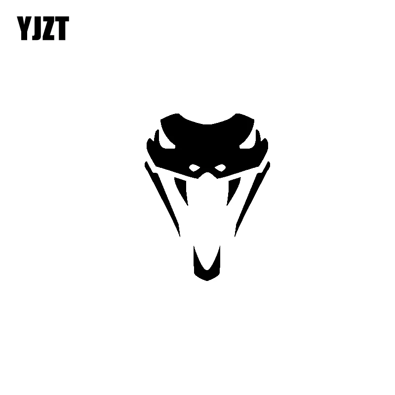 

YJZT 11.4CM*15.2CM Snake Head Cool Artistic Minimalist Vinyl Decal Interesting Car Sticker Black/Silver C19-1018