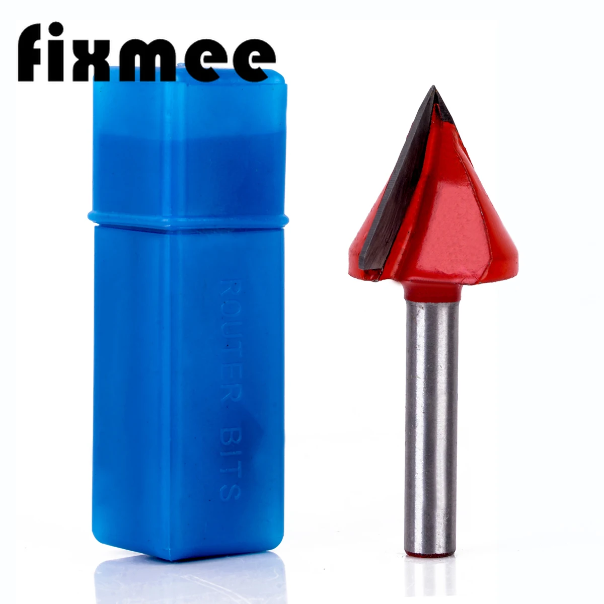 

fixmee 1pc Tungsten Steel Router Bit 60 Degree CNC Engraving V Groove Bit 6x22mm Shank Milling Cutter For Woodworking