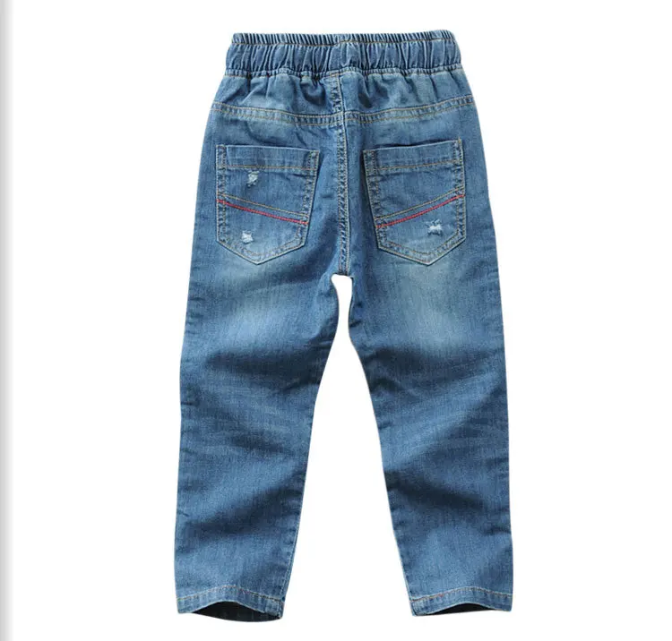 Мягкие детские джинсы брюки для мальчиков новинка весны модные винтажные